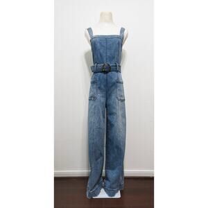 Pilcro and the Letterpress by Anthropologie denim jumpsuit sz 2 festival boho